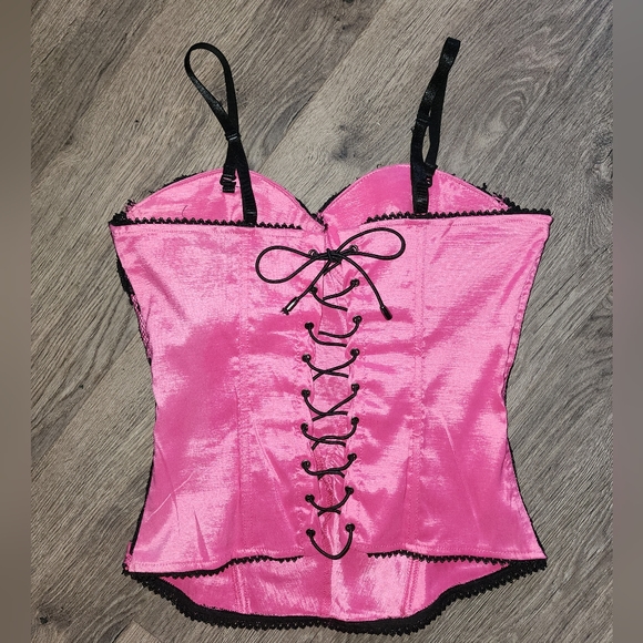 Y2k Wet Seal pink and black corset - Picture 3 of 5